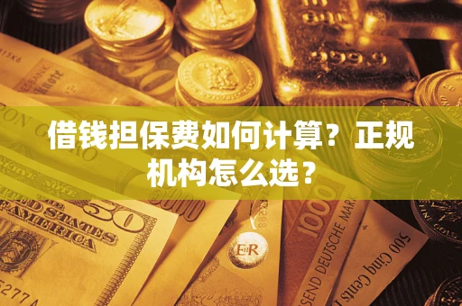武汉借钱担保费如何计算？正规机构怎么选？