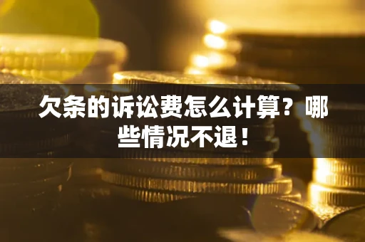 武汉欠条的诉讼费怎么计算？哪些情况不退！