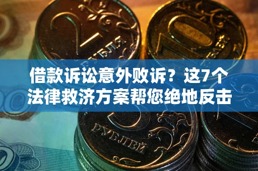 武汉借款诉讼意外败诉？这7个法律救济方案帮您绝地反击！
