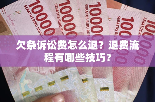 武汉欠条诉讼费怎么退？退费流程有哪些技巧？