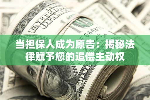 武汉当担保人成为原告：揭秘法律赋予您的追偿主动权