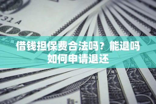 武汉借钱担保费合法吗？能退吗如何申请退还