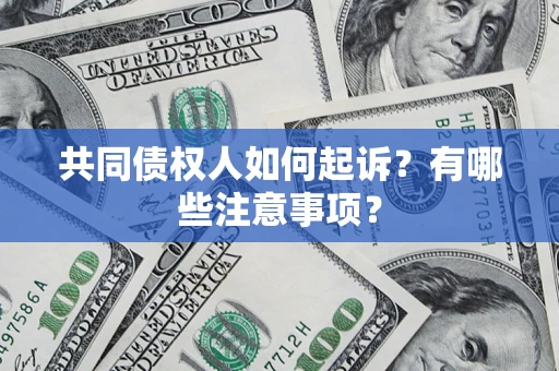 武汉共同债权人如何起诉？有哪些注意事项？